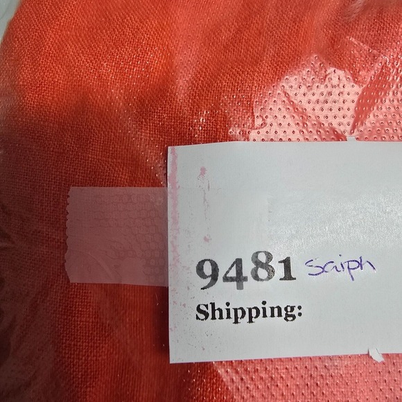 Saiph Top Womens 2X Orange Linen Short Sleeve Pullover Peasant Boho‎ Italy - Picture 10 of 10